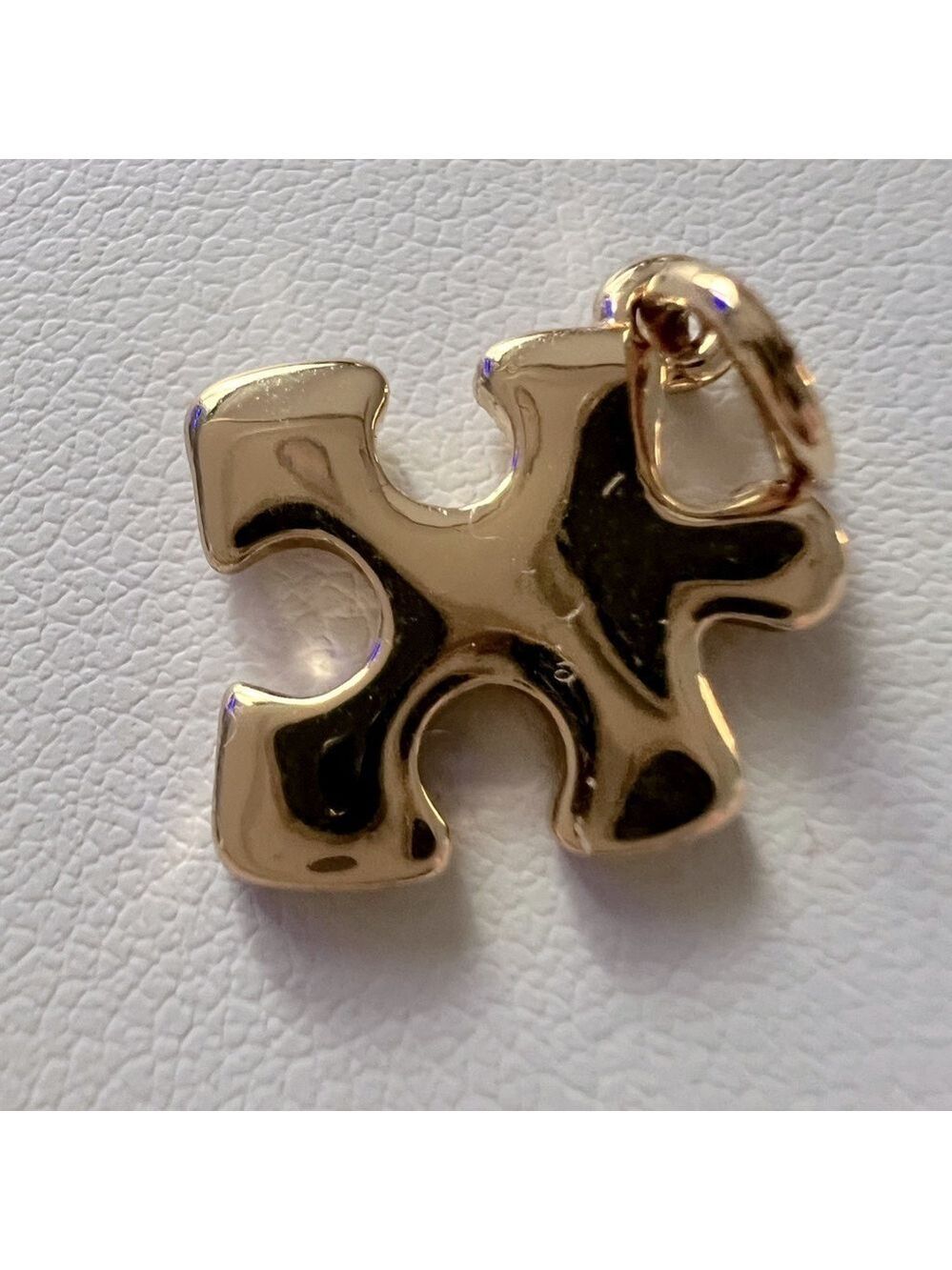 GOLD AUTISM PUZZLE PIECE CHARM - Picture 3 of 4